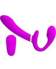 PRETTY LOVE THUNDERBIRD VIBRADOR DOBLE STRAP ON CONTROL REMOTO MORADO