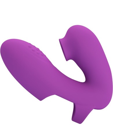 PRETTY LOVE ATHENA VIBRADOR DE DEDO CON ESTIMULADOR CLITORIS MORADO
