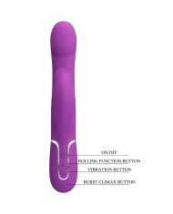 PRETTY LOVE VIBRADOR ESTIMULADOR MULTIFUNCION 4 EN 1 MORADO
