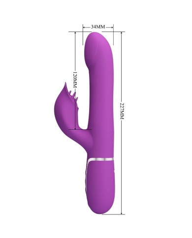 PRETTY LOVE VIBRADOR ESTIMULADOR MULTIFUNCION 4 EN 1 MORADO