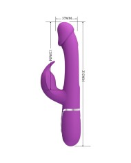 PRETTY LOVE KAMPAS VIBRADOR RABBIT MULTIFUNCION 3 EN 1 MORADO