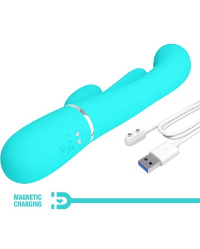 PRETTY LOVE SHANIA TRIPLE VIBRADOR RABBIT MULTIFUNCION 3 EN 1