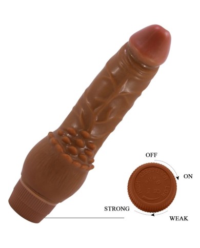 BAILE BARBARA VIBRADOR REALISTICO 195 CM MULATO