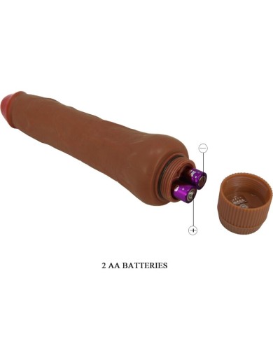 BAILE DRYAD VIBRADOR REALISTICO 25 CM MULATO