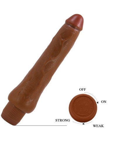 BAILE DRYAD VIBRADOR REALISTICO 25 CM MULATO