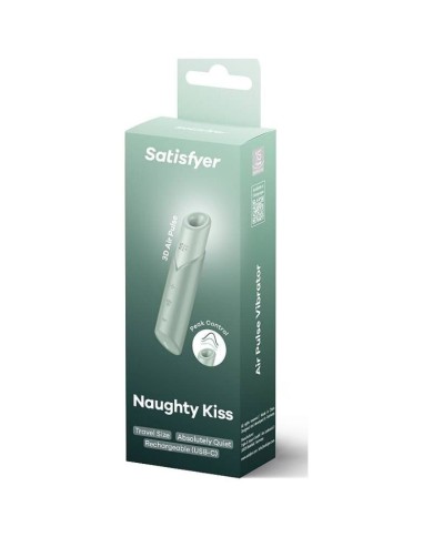SATISFYER NAUGHTY KISS ESTIMULADOR CLITORIS POR ONDAS VERDE AGUA