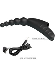 PRETTY LOVE JORDIN VIBRADOR DE DEDO 10 VIBRACIONES NEGRO