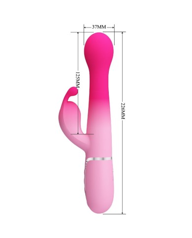 PRETTY LOVE DEJON VIBRADOR RABBIT 3 EN 1 MULTIFUNCION ROSA