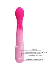 PRETTY LOVE DEJON VIBRADOR RABBIT 3 EN 1 MULTIFUNCION ROSA