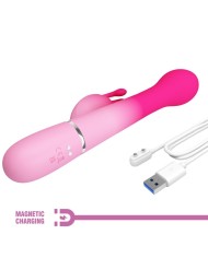 PRETTY LOVE DEJON VIBRADOR RABBIT 3 EN 1 MULTIFUNCION ROSA