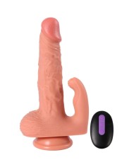 SHEQU HAYDEN DILDO Y ESTIMULADOR DE CLITORIS CON VIBRACION Y CONTROL REMOTO 16 CM