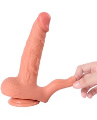SHEQU HAYDEN DILDO Y ESTIMULADOR DE CLITORIS CON VIBRACION Y CONTROL REMOTO 16 CM