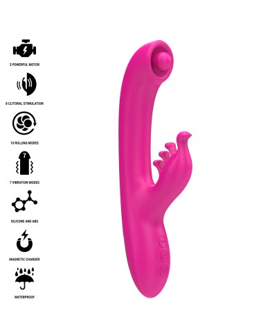 INTENSE CHRISTINA VIBRADOR MULTIFUNCION RABBIT 225 CM ROSA