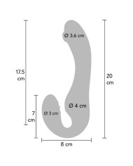 XOCOON STRAPLESS STRAP ON VIBRADOR 2 EN 1 CON CONTROL REMOTO MORADO