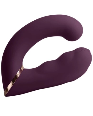 ROCKS OFF GEMINI VIBRADOR DUAL PUNTO G Y ESTIMULADOR CLITORIS MORADO