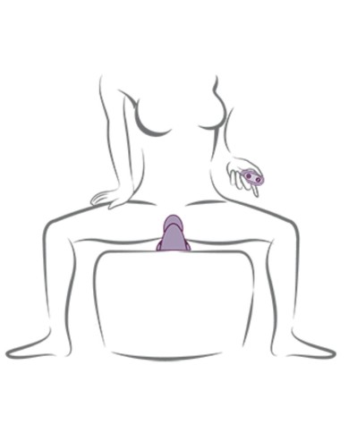 ROCKS OFF RUBY GLOW VIBRADOR SIT ON MORADO