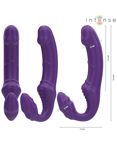 INTENSE JILL VIBRADOR DOBLE 20 CM VIOLETA CONTROL REMOTO