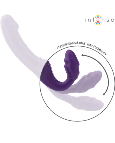 INTENSE JILL VIBRADOR DOBLE 20 CM VIOLETA CONTROL REMOTO