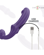 INTENSE JILL VIBRADOR DOBLE 20 CM VIOLETA CONTROL REMOTO