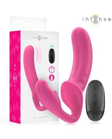 INTENSE AMY VIBRADOR DOBLE 20 CM ROSA CONTROL REMOTO