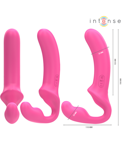 INTENSE AMY VIBRADOR DOBLE 20 CM ROSA CONTROL REMOTO