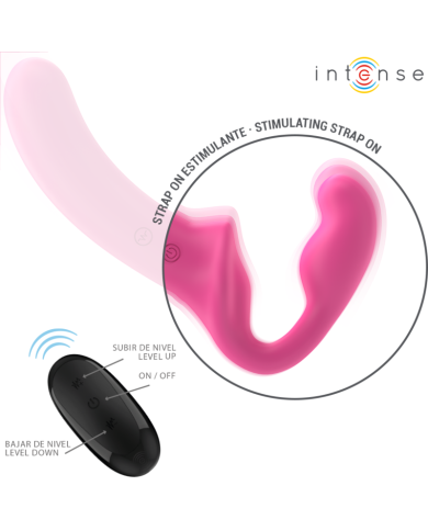 INTENSE AMY VIBRADOR DOBLE 20 CM ROSA CONTROL REMOTO