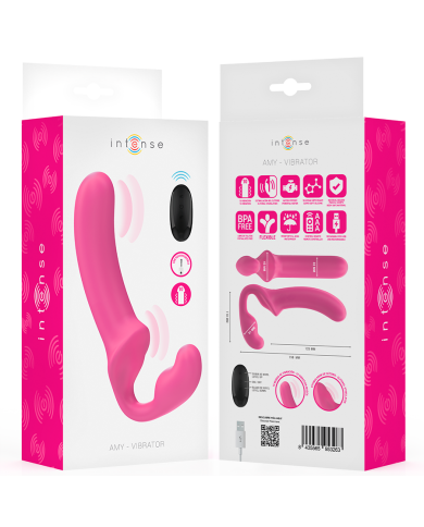 INTENSE AMY VIBRADOR DOBLE 20 CM ROSA CONTROL REMOTO