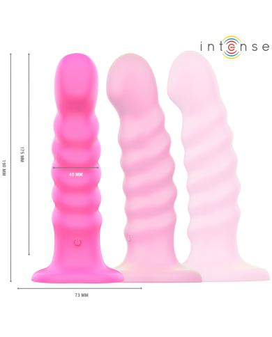INTENSE CINDY VIBRADOR TALLA L DISENO EN ESPIRAL 10 VIBRACIONES ROSA CONTROL REMOTO
