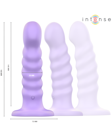 INTENSE BRENDA VIBRADOR TALLA M DISENO EN ESPIRAL 10 VIBRACIONES MORADO CONTROL REMOTO