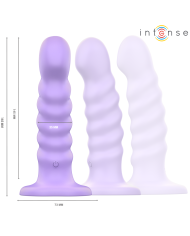 INTENSE BRENDA VIBRADOR TALLA M DISENO EN ESPIRAL 10 VIBRACIONES MORADO CONTROL REMOTO