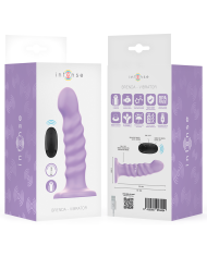 INTENSE BRENDA VIBRADOR TALLA M DISENO EN ESPIRAL 10 VIBRACIONES MORADO CONTROL REMOTO