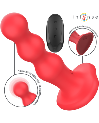 INTENSE CODY VIBRADOR CON VENTOSA ROJO CONTROL REMOTO