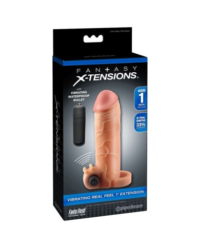 FANTASY X TENSIONS EXTENSION PARA EL PENE CON VIBRADOR REAL FEEL 1