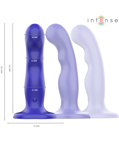 INTENSE SHORTY VIBRADOR CON VENTOSA AZUL CONTROL REMOTO