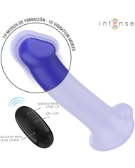 INTENSE VICTORIA VIBRADOR CON VENTOSA 10 VIBRACIONES AZUL OSCURO CONTROL REMOTO