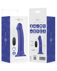 INTENSE VICTORIA VIBRADOR CON VENTOSA 10 VIBRACIONES AZUL OSCURO CONTROL REMOTO