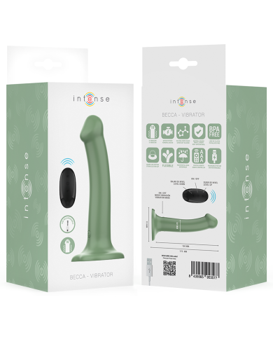 INTENSE BECCA VIBRADOR CON VENTOSA 10 VIBRACIONES VERDE CONTROL REMOTO