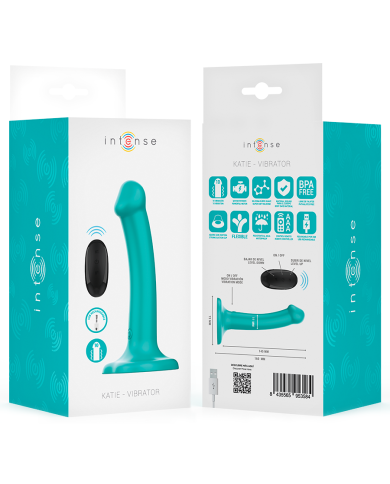 INTENSE KATIE VIBRADOR CON VENTOSA 10 VIBRACIONES AZUL OSCURO CONTROL REMOTO