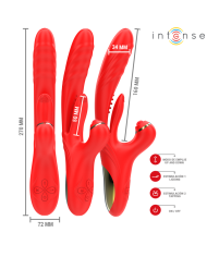 INTENSE ROSALIA VIBRADOR MULTIFUNCION 3 EN 1 ROJO