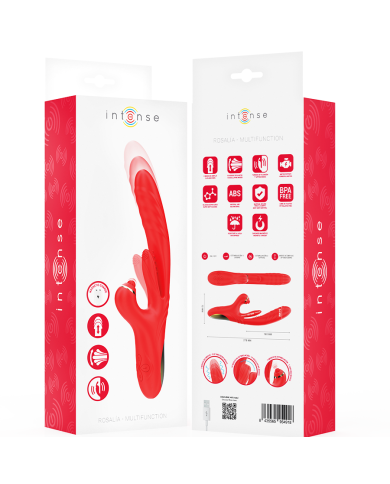 INTENSE ROSALIA VIBRADOR MULTIFUNCION 3 EN 1 ROJO