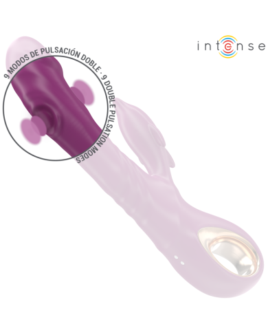 INTENSE HALLE VIBRADOR MULTIFUNCION CON LENGUA ESTIMULADORA EN FORMA DE DELFIN MORADO