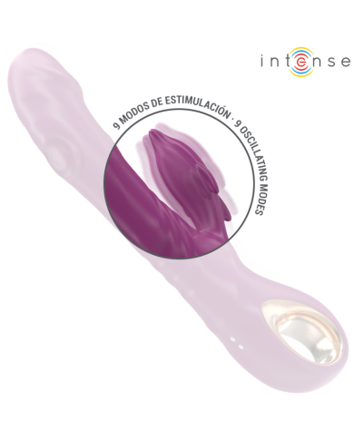 INTENSE HALLE VIBRADOR MULTIFUNCION CON LENGUA ESTIMULADORA EN FORMA DE DELFIN MORADO