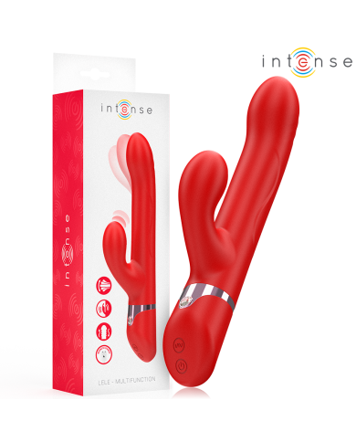 INTENSE LELE VIBRADOR MULTIFUNCION ROTATORIO OSCILACION ESTIMULACION ROJO