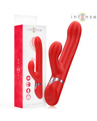 INTENSE LELE VIBRADOR MULTIFUNCION ROTATORIO OSCILACION ESTIMULACION ROJO