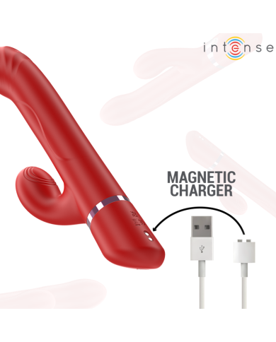 INTENSE LELE VIBRADOR MULTIFUNCION ROTATORIO OSCILACION ESTIMULACION ROJO