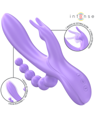 INTENSE MIKO TRIPLE VIBRADOR RABBIT ESTIMULADOR ANAL 7 VIBRACIONES MORADO