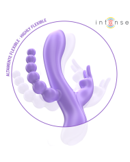 INTENSE MIKO TRIPLE VIBRADOR RABBIT ESTIMULADOR ANAL 7 VIBRACIONES MORADO