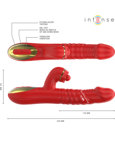 INTENSE THALIA VIBRACION EMPUJE ESTIMULACION ROJO