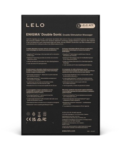 LELO ENIGMA DOUBLE SONIC VIBRADOR PUNTO G NEGRO