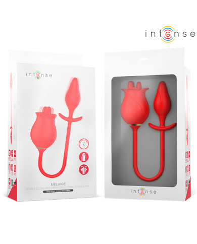 INTENSE MELANIE DOBLE ESTIMULADOR CLITORIS CON LENGUA ZIGZAG